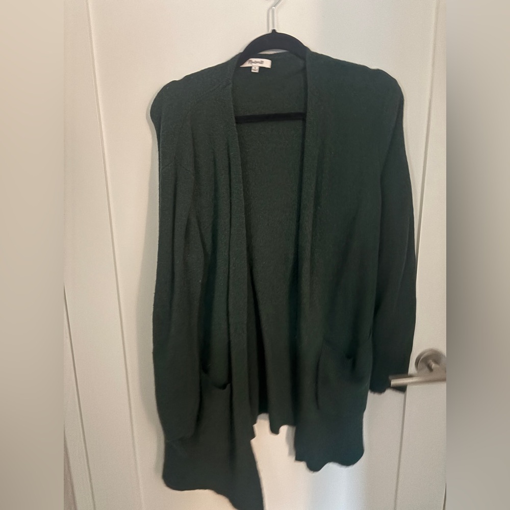 MADEWELL green cardigan sweater